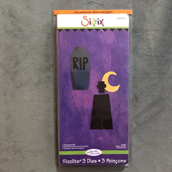 Sizzix Halloween theme sizzlits sets (Graveyard, Little Pumpkin) - Picture 3 of 8